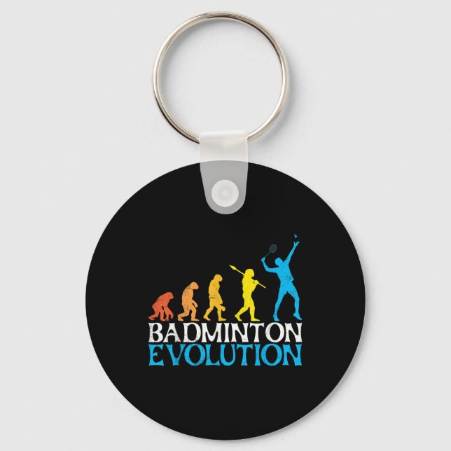 Badminton Evolution Monkey Badminton Spelare Badmi Nyckelring (Framsida)