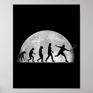 Badminton Evolution - Moon Badmintonspelare Poster