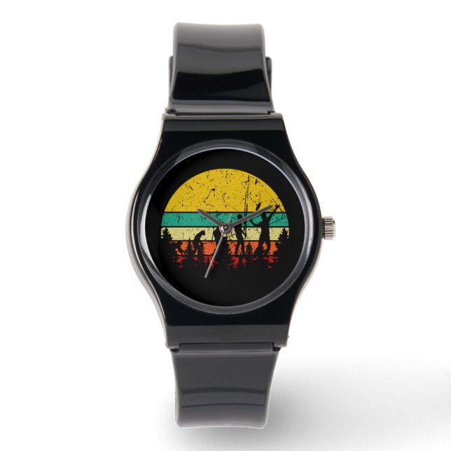 Badminton Evolution Retro Badminton Player Armbandsur (Framsida)