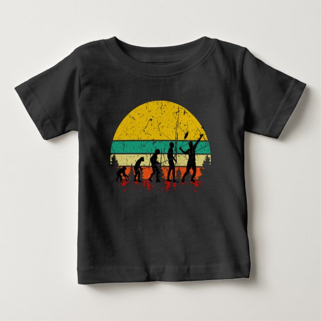 Badminton Evolution Retro Badmintonspelare T Shirt (Framsida)