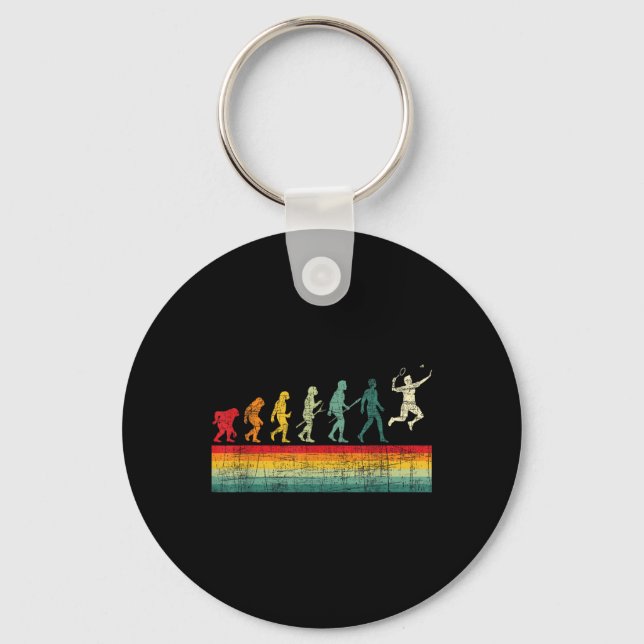 Badminton Evolution - Retro Sports Lover Shuttle  Nyckelring (Framsida)