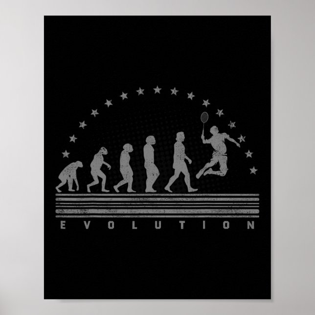 Badminton Evolutions Retro Shuttle Manar Badmi Poster (Framsidan)
