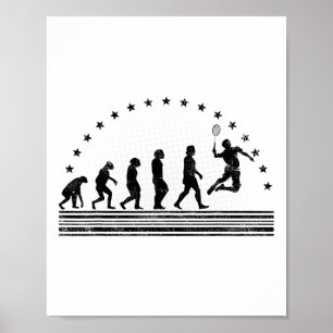 Badminton Evolutions Retro Shuttle Manar Badmi Poster