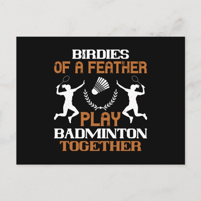 Badminton - Fåglar av fjäder Vykort (Framsida)