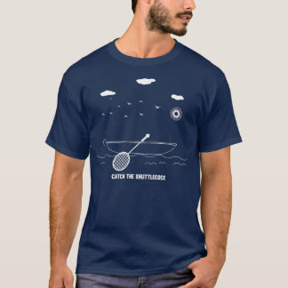 Badminton fångade Shuttlecock T T Shirt