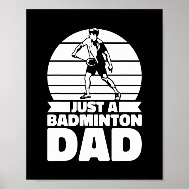 Badminton Far Shuttle - Spelare bara en Badminton Poster (Framsidan)