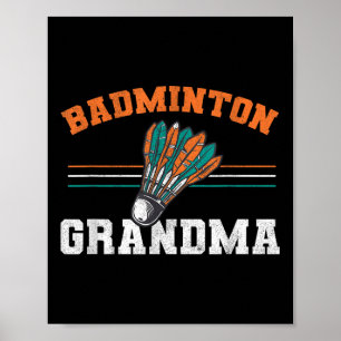 Badminton farmor Birdie Women Badmint Poster