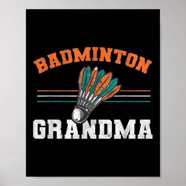 Badminton farmor Birdie Women Badmint Poster (Framsidan)