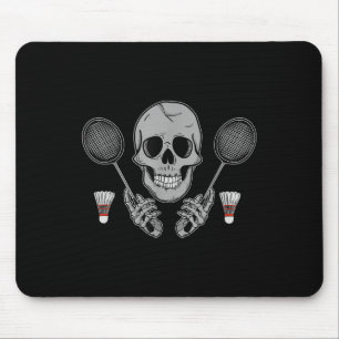 Badminton Fjäder Humor Fläkt Skelett Skräck Hallow Musmatta