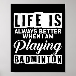 Badminton Fjäderboll Sport Badminton Spelare Träna Poster