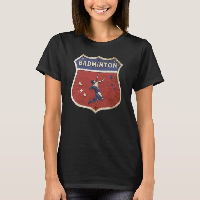 Badminton Fjäderbollar Badminton Racket Trädgårdss T Shirt (Framsida)