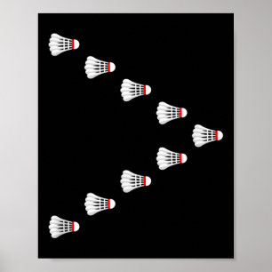 Badminton - Fjädrar flygande i V-formation Poster