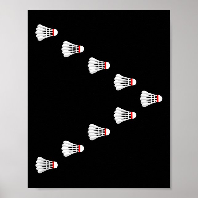 Badminton - Fjädrar flygande i V-formation  Poster (Framsidan)