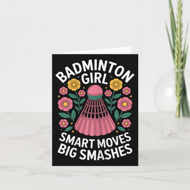 Badminton Flicka Shuttle Rolig Badminton  Kort (Framsida)