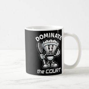 Badminton Forever Tecknad Shuttle and Racket Graph Kaffemugg