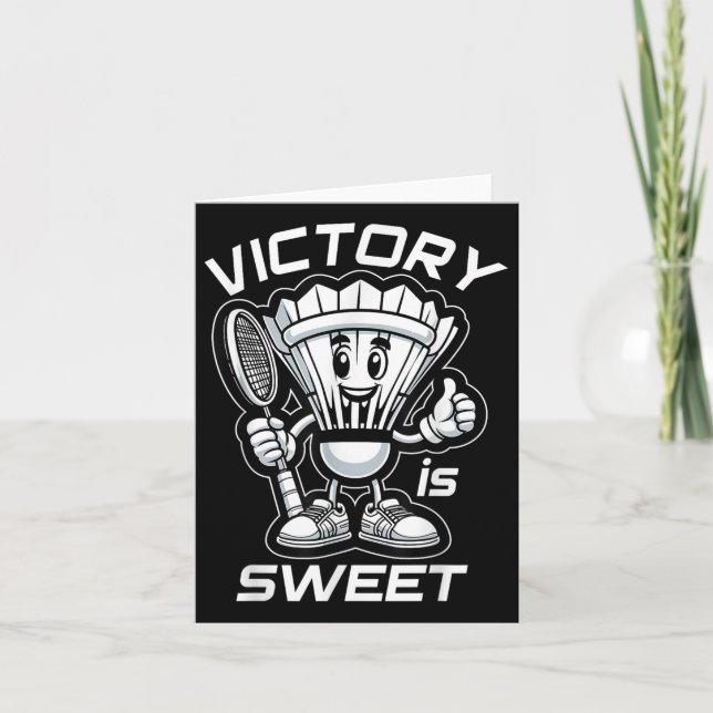 Badminton Forever Tecknad Shuttle and Racket Graph Kort (Framsida)