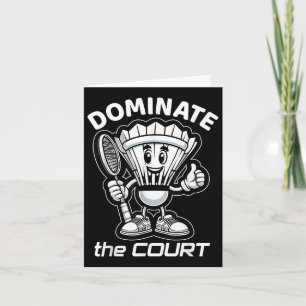 Badminton Forever Tecknad Shuttle and Racket Graph Kort