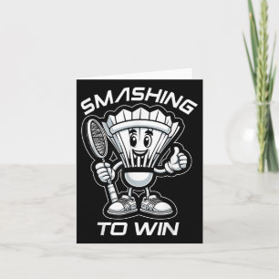 Badminton Forever Tecknad Shuttle and Racket Graph Kort