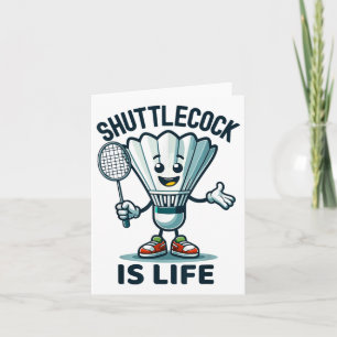 Badminton Forever Tecknad Shuttle and Racket Graph Kort