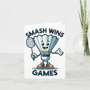 Badminton Forever Tecknad Shuttle and Racket Graph Kort