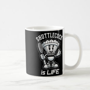 Badminton Forever Tecknad Shuttle Och Rackets Graf Kaffemugg