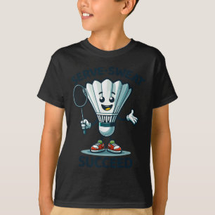 Badminton Forever Tecknad Shuttle Och Rackets Graf T Shirt