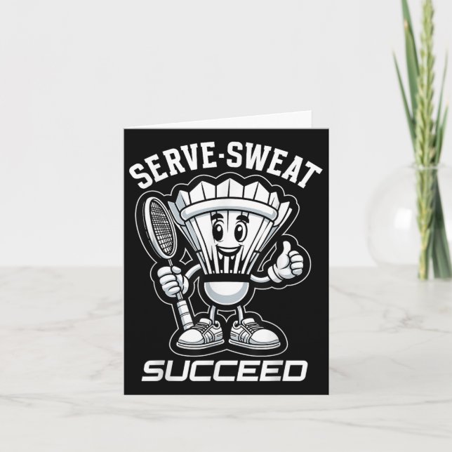 Badminton Forever Tecknad Shuttle Och Rackett Graf Kort (Framsida)