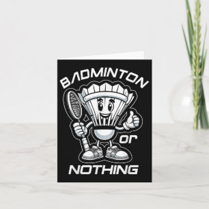 Badminton Forever Tecknad Shuttle Och Rackett Graf Kort