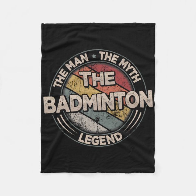 Badminton-förklaringen Retro Shuttle Manar Badmint Fleecefilt (Framsidan)