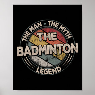 Badminton-förklaringen Retro Shuttle Manar Badmint Poster