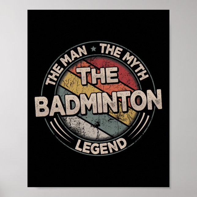 Badminton-förklaringen Retro Shuttle Manar Badmint Poster (Framsidan)