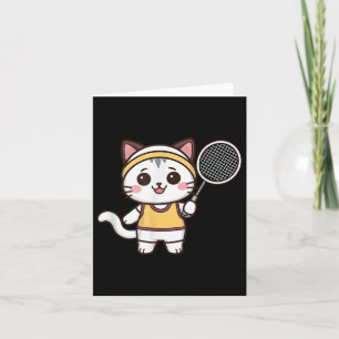 Badminton Funny Cat Women Girls Badminton Player K Kort