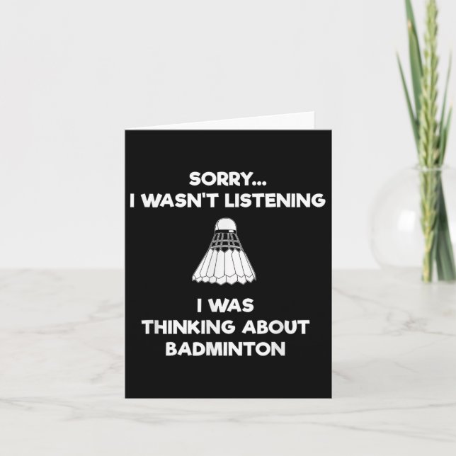 Badminton - Funny Listening Kort (Framsida)