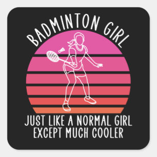 Badminton Fyrkantigt Klistermärke