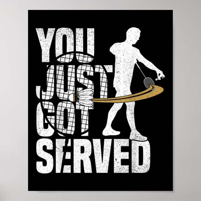 Badminton Game Älskare served Shuttle Player Badmi Poster (Framsidan)