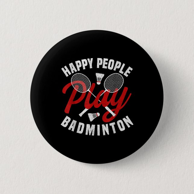Badminton Game Coach Lycklig Shuttle Badminton Pla Knapp (Framsida)