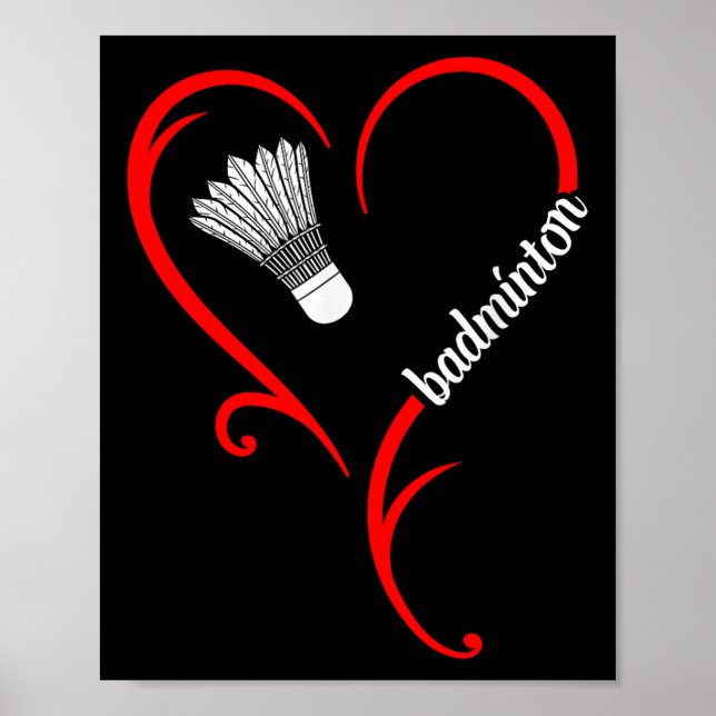 Badminton Game Coach Shuttle Player Badminton Play Poster (Framsidan)