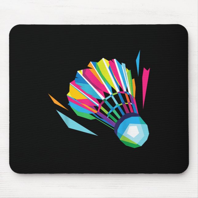Badminton Game Shuttle Sport Badminton Pop Art Musmatta (Framsidan)
