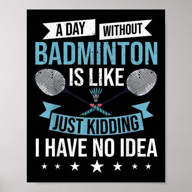 Badminton Games Funny Sports Training Competition Poster (Framsidan)