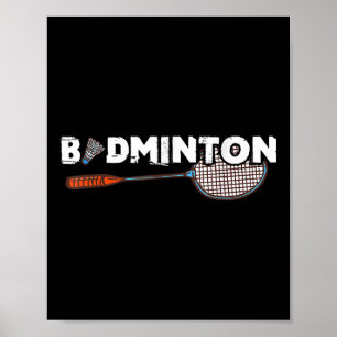 Badminton-gåvor med Cute Badminton Racket& S Poster