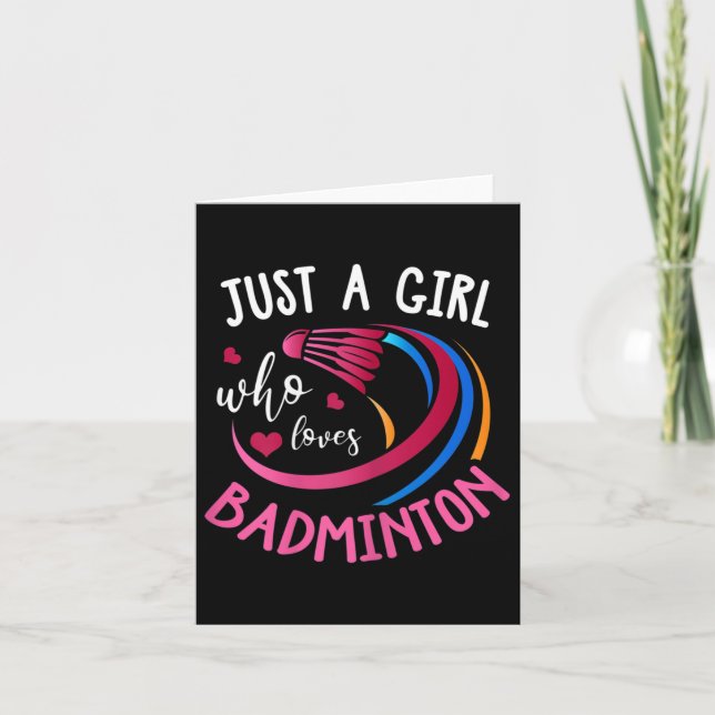Badminton Ge Me Life Tee Badminton Quote Kort (Framsida)