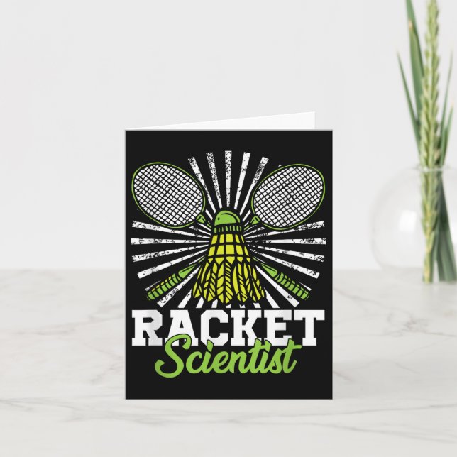 Badminton Gift Shuttle Racket Scientist Badminton Kort (Framsida)