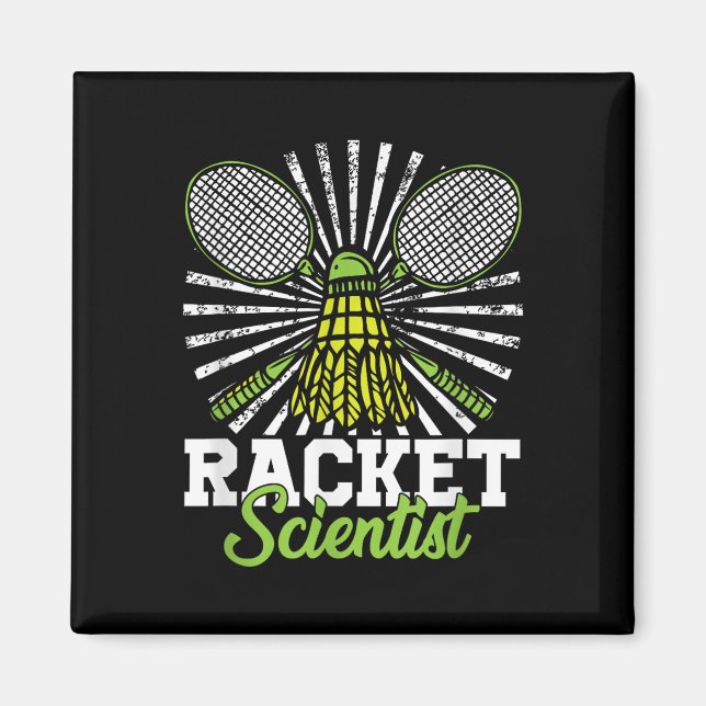 Badminton Gift Shuttle Racket Scientist Badminton Magnet (Framsidan)