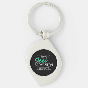 Badminton Gifts Swirl Silverfärgad Nyckelring
