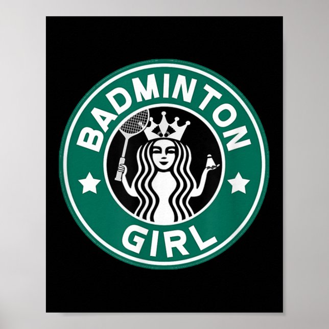 Badminton Girl For Teens On School Team Funny  Poster (Framsidan)