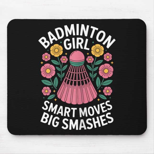 Badminton Girl Shuttle Funny Badminton Musmatta (Framsidan)