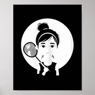 Badminton Girl Shuttle Player for Girls Poster