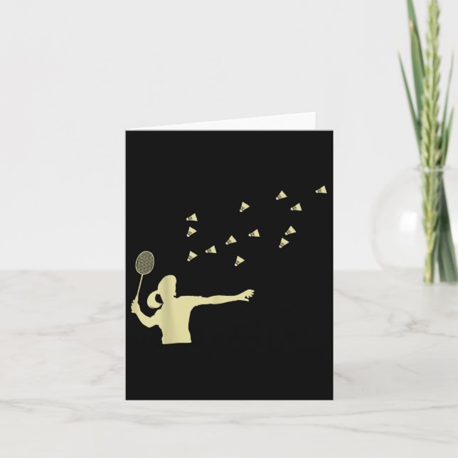 Badminton Girl Shuttle Woman Girl Shuttle Racket Kort (Framsida)