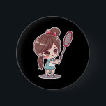 Badminton Girl Tecknad Stil Shuttle Game for Girls Knapp<br><div class="desc">Badminton Girl Tecknad Stil Shuttle Game for Girls</div>