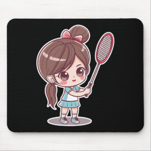 Badminton Girl Tecknad Stil Shuttle Game for Girls Musmatta